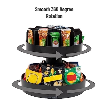 Mind Reader 2-Tier Snack Carousel Organizer
