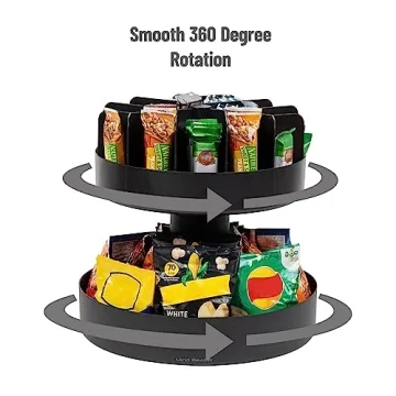 Mind Reader 2-Tier Snack Carousel Organizer