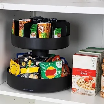 Mind Reader 2-Tier Snack Carousel Organizer