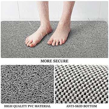 LuxStep Non-Slip Shower Mat for Safe Bathing Experience