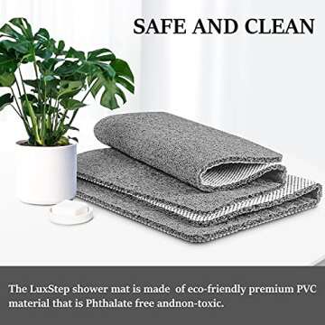 LuxStep Non-Slip Shower Mat for Safe Bathing Experience