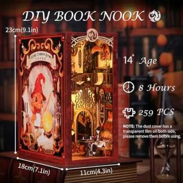 Fsolis Book Nook Kit DIY Miniature House for Adults