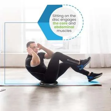 Inflated Stability Wobble Cushion, Including Free Pump/Exercise Fitness Core Balance Disc,Blue,size: 13 inches / 33 cm diameter