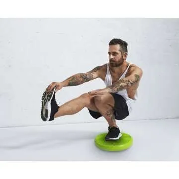 Inflated Stability Wobble Cushion, Including Free Pump/Exercise Fitness Core Balance Disc,Blue,size: 13 inches / 33 cm diameter