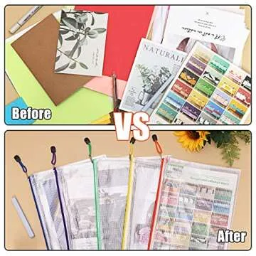 EOOUT 28pcs Mesh Zipper Pouch Set for Organization