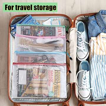 EOOUT 28pcs Mesh Zipper Pouch Set for Organization