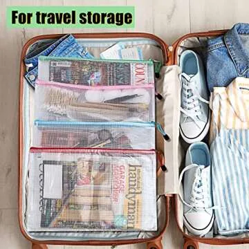 EOOUT 28pcs Mesh Zipper Pouch Set for Organization