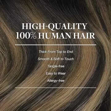 GOO GOO Clip in Hair Extensions Real Human Hair, Remy Human Hair Extensions Clip ins for Women, Natural Human Hair, 22inch 120g 7Pcs, 1B/6/1B Balayage Natural Black to Chestnut Brown
