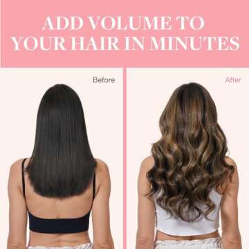 GOO GOO Clip in Hair Extensions Real Human Hair, Remy Human Hair Extensions Clip ins for Women, Natural Human Hair, 22inch 120g 7Pcs, 1B/6/1B Balayage Natural Black to Chestnut Brown