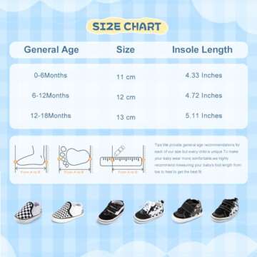 Sonsage Baby Boys Girls Canvas Shoes Non Slip Soft Sole Casual Sneaker High-Top Ankle Crib First Walk for 0-18 Months