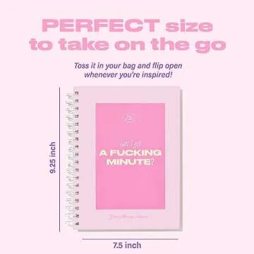 THE SKINNY CONFIDENTIAL HOT MINUTE Planner, 184 Day Journal for a Productive Morning Routine, Pink Daily Planner for Skincare Routine, Daily To Do’s, Weekly Goals, With a Spiral Spine - 7.5" x 10"