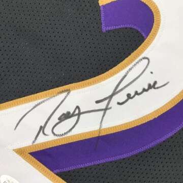 Autographed/Signed Ray Lewis Baltimore Black Football Jersey JSA COA