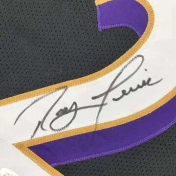 Autographed/Signed Ray Lewis Baltimore Black Football Jersey JSA COA