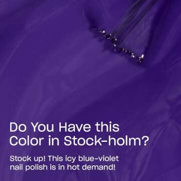 OPI Nail Lacquer Do You Have this Color in Stock-holm? | Opaque Dark Purple Chip Resistant Nail Polish | Vegan, Quick Drying, Streak Free