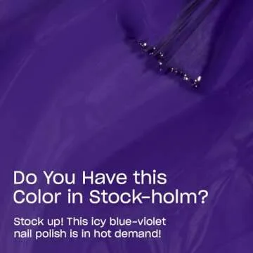 OPI Nail Lacquer Do You Have this Color in Stock-holm? | Opaque Dark Purple Chip Resistant Nail Polish | Vegan, Quick Drying, Streak Free