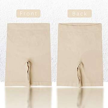 AMPOSH Women's Maternity Shapewear Seamless High Waisted Pregnancy Underwear Mid-Thigh Belly Support Panties(Nude, M)