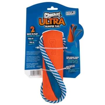 Chuckit! Ultra Bumper Tug Dog Toy,Orange,Medium
