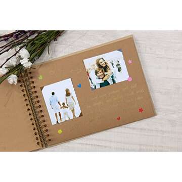 Potricher Large DIY Scrapbook Photo Album for Milestones