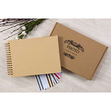 Potricher Large DIY Scrapbook Photo Album for Milestones