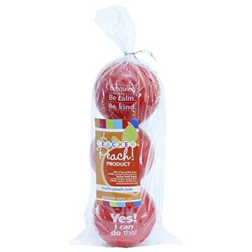 Teacher Peach Stress Balls for Anxiety Relief & Focus