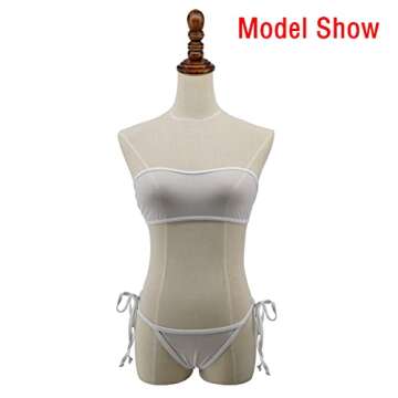 LAMORTY Micro Bikini Extreme Sheer When Wet Swimsuit Mini See Through Bikinis Slutty G String Thong ...