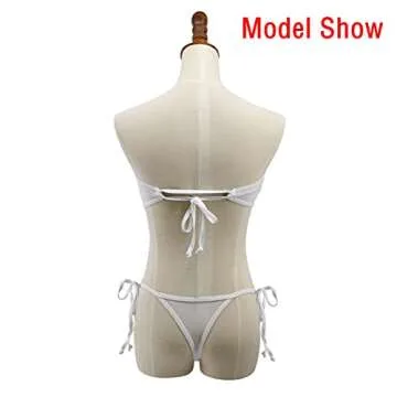 LAMORTY Micro Bikini Extreme Sheer When Wet Swimsuit Mini See Through Bikinis Slutty G String Thong Bathing Suit Exotic Mesh Microkini Orange