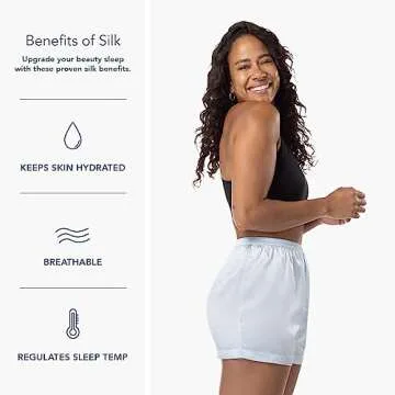 Fishers Finery 100% Silk Boxer for Women in Ivory