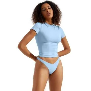 SUUKSESS Double Lined Fitted Basic Tees for Women