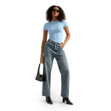 SUUKSESS Double Lined Fitted Basic Tees for Women