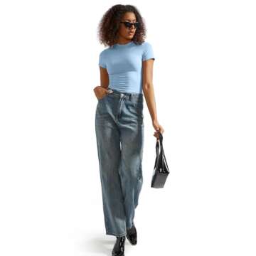 SUUKSESS Double Lined Fitted Basic Tees for Women