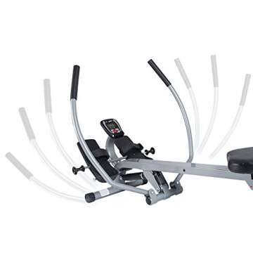EFITMENT Total Motion Rowing Machine Rower with Full Arm Extensions, 350 lb Weight Capacity and Ipad/Tablet Holder, 12 Resistance Levels - RW032