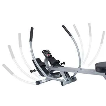 EFITMENT Total Motion Rowing Machine Rower with Full Arm Extensions, 350 lb Weight Capacity and Ipad/Tablet Holder, 12 Resistance Levels - RW032