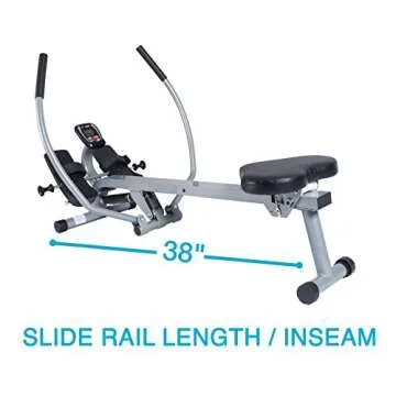 EFITMENT Total Motion Rowing Machine Rower with Full Arm Extensions, 350 lb Weight Capacity and Ipad/Tablet Holder, 12 Resistance Levels - RW032