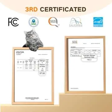 WISESKY Pet Air Purifier for Cat Hair Dust Odor