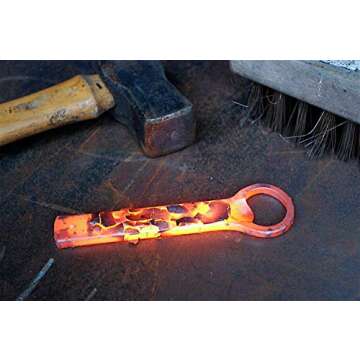 Bottle Opener - Black Dog Ironworks | Hand Forged Iron Beer Opener, Gift For Men| Great Gift for Fathers Day or 6 year Anniversary