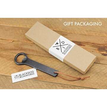 Bottle Opener - Black Dog Ironworks | Hand Forged Iron Beer Opener, Gift For Men| Great Gift for Fathers Day or 6 year Anniversary