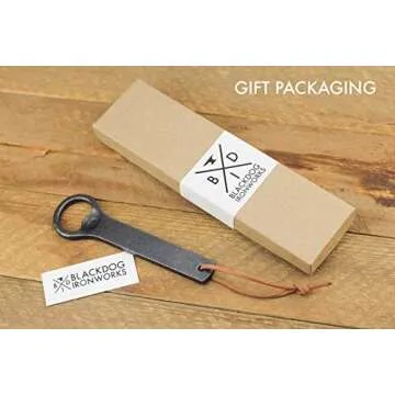 Bottle Opener - Black Dog Ironworks | Hand Forged Iron Beer Opener, Gift For Men| Great Gift for Fathers Day or 6 year Anniversary