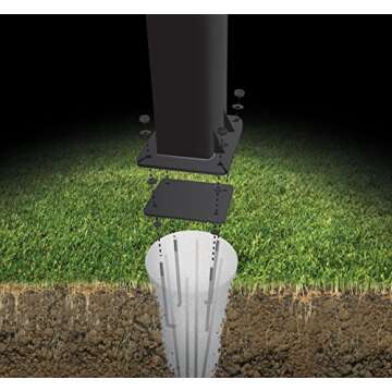 Silverback In-Ground Basketball Hoops, Adjustable Height Tempered Glass Backboard and Pro-Style Flex...