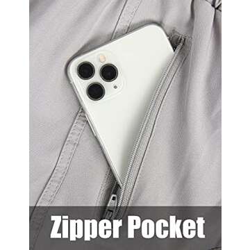 BMJL Women's Running Shorts Elastic High Waisted Shorts Pocket Sporty Workout Shorts Quick Dry Athletic Shorts Pants(M,Grey)