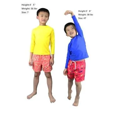 Boys Rash Guard Swim Set with UPF 50+ Sun Protection