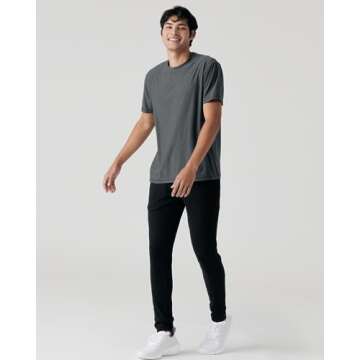 True Classic Mens Sweatpants, Mens Active Joggers Pants Black