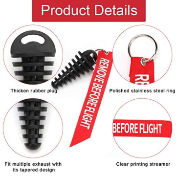 Muffler Exhaust Wash Plug for Motorcycle - 2 Pack