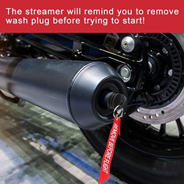 Muffler Exhaust Wash Plug for Motorcycle - 2 Pack