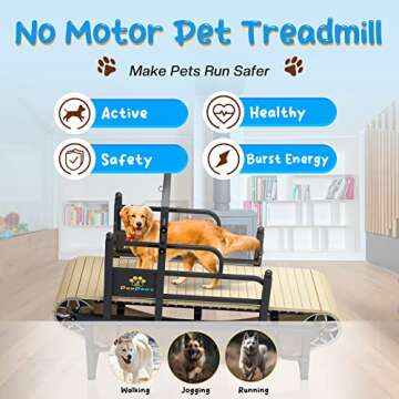 PawPaw's Dog Treadmill for Large Dogs, Medium Dogs. Dog Slatmill for Healthy & Fit Dog Life, Dog Tre...