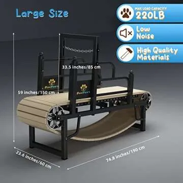PawPaw's Dog Treadmill for Large Dogs, Medium Dogs. Dog Slatmill for Healthy & Fit Dog Life, Dog Treadmill for Indoor & Outdoor (Large)