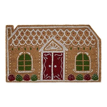 DII Christmas Welcome Mat Gingerbread House 17x29