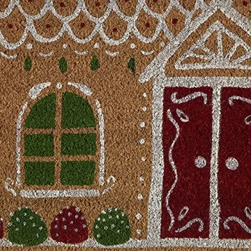 DII Christmas Welcome Mat Gingerbread House 17x29