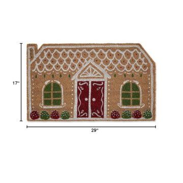 DII Christmas Welcome Mat Gingerbread House 17x29