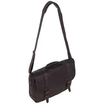 Kenneth Cole Leather Business Laptop Portfolio Messenger Bag