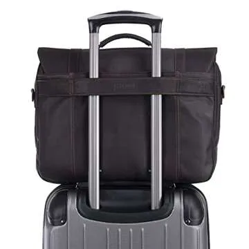 Kenneth Cole Leather Business Laptop Portfolio Messenger Bag
